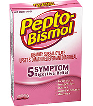 ANTACID PEPTO BISMOL TABLET CHEWABLE 30/BOX (BX) - Gastromonic Pain Relief